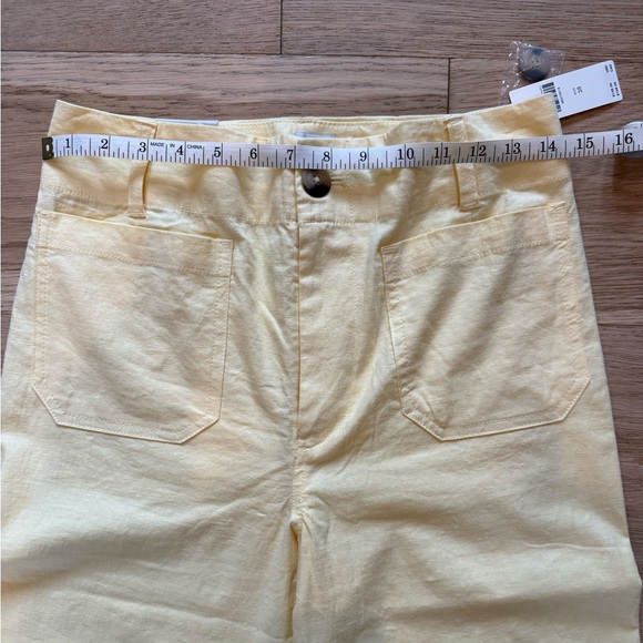 Maeve - Colette Beachy Linen Full-Length Wode-Leg Pants - 28 - Butter Yellow - Picture 8 of 9